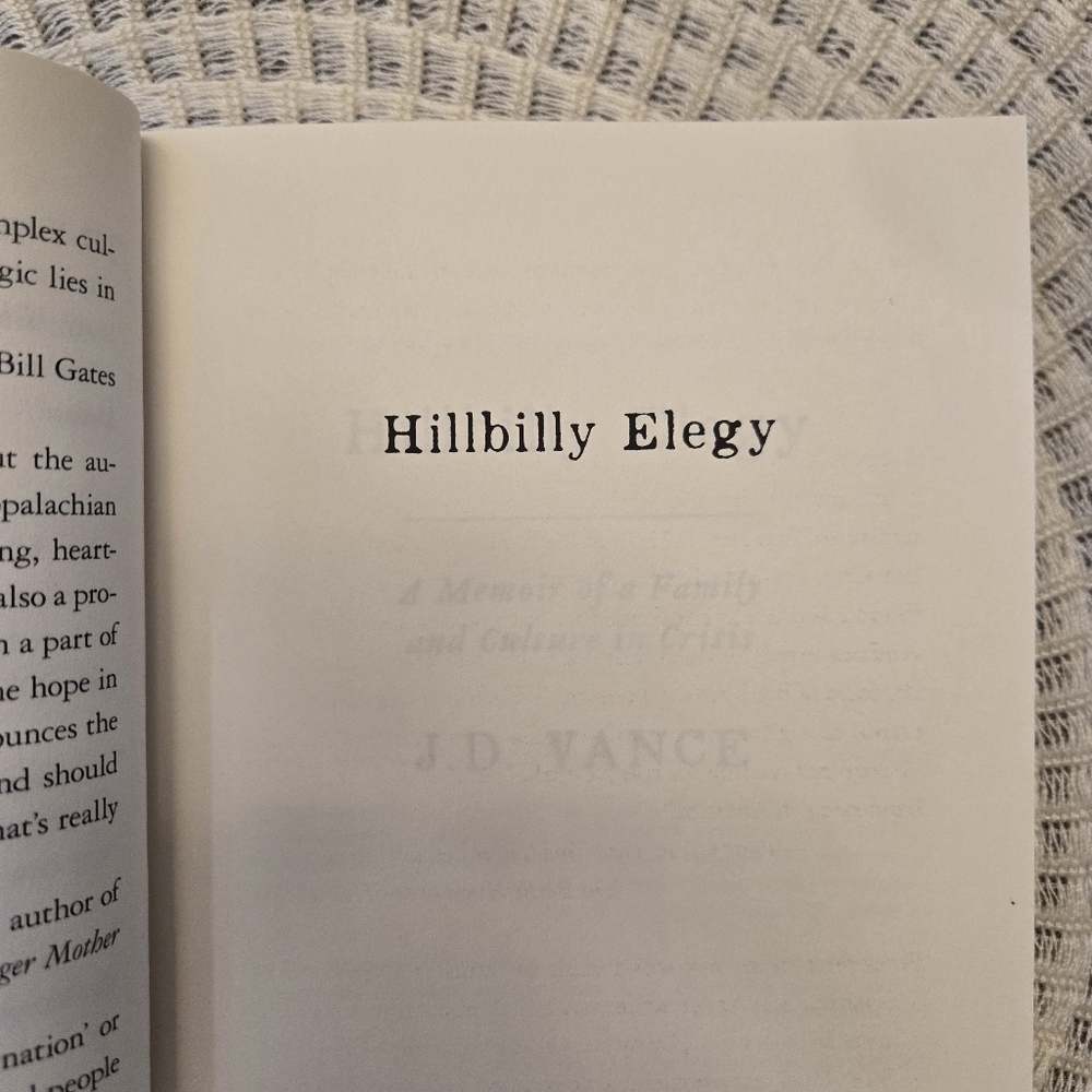 Hillbilly Elegy Book - A Memoir about JD Vance - Picture 3 of 10